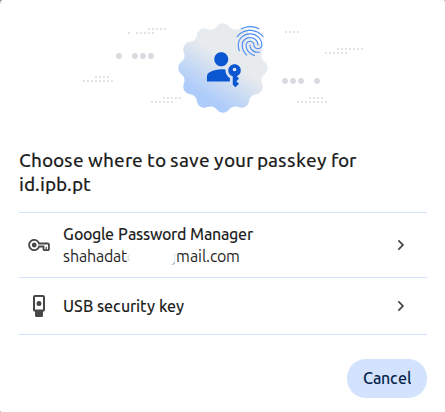 Passkey Setup Options